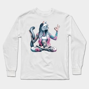 Fictional character of a cat-like woman Long Sleeve T-Shirt